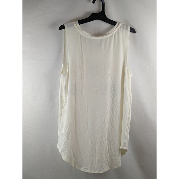 Happy Mama‎ Graphic Maternity Tank Top Ingrid Isabel Cream Pastel Layer Shirt XS - Picture 2 of 6